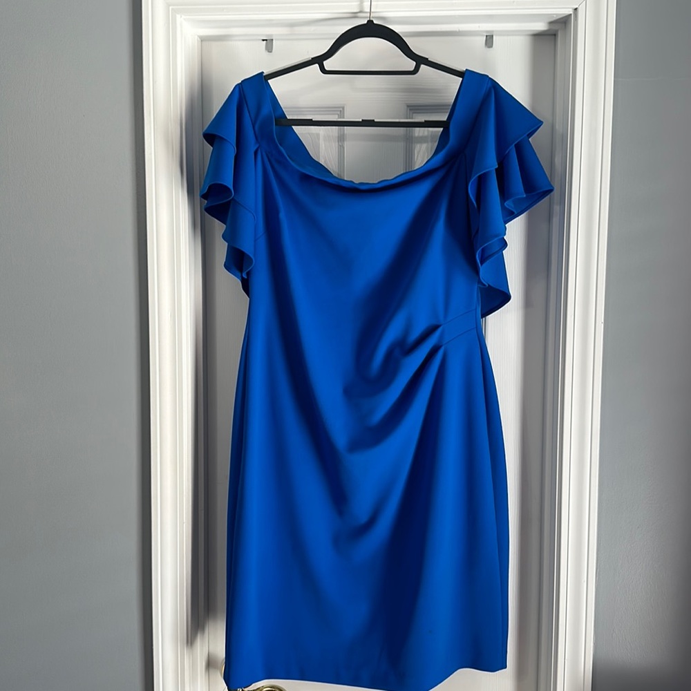 Off the shoulder royal blue beautiful dress